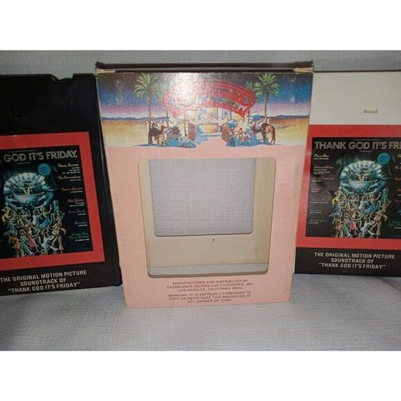 Thank God It's Friday Soundtrack Vol 1 And 2  8-Track Stereo Tape Cartridges - Picture 3 of 5
